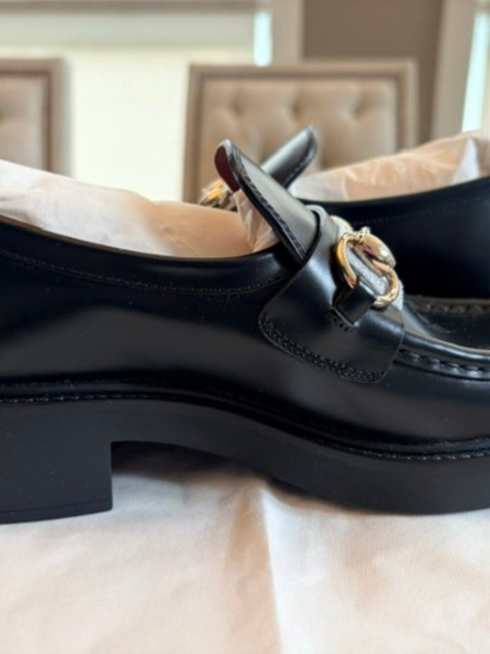 NIB Gucci Horsebit Leather Loafers, Black Size 34.5 (4.5) - Picture 7 of 13